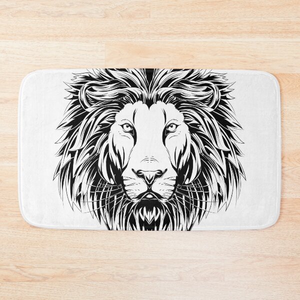 Item preview, Lion Head Illustration in t shirt Screen Printing Style (Black Color) designed and sold by BigBoyFunky.
