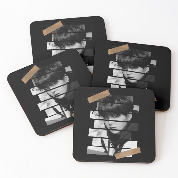 Item preview, Min Yoongi BTS Suga Korean Kpop Monochrome Stripe Design designed and sold by Piosenka Art.