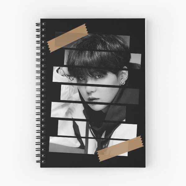 Item preview, Min Yoongi BTS Suga Korean Kpop Monochrome Stripe Design designed and sold by Piosenka Art.