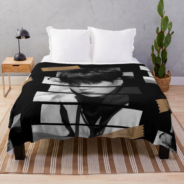 Item preview, Min Yoongi BTS Suga Korean Kpop Monochrome Stripe Design designed and sold by Piosenka Art.
