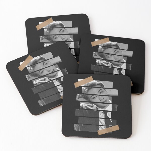 Item preview, Kim Namjoon BTS RM Korean Kpop Monochrome Stripe Design designed and sold by Piosenka Art.