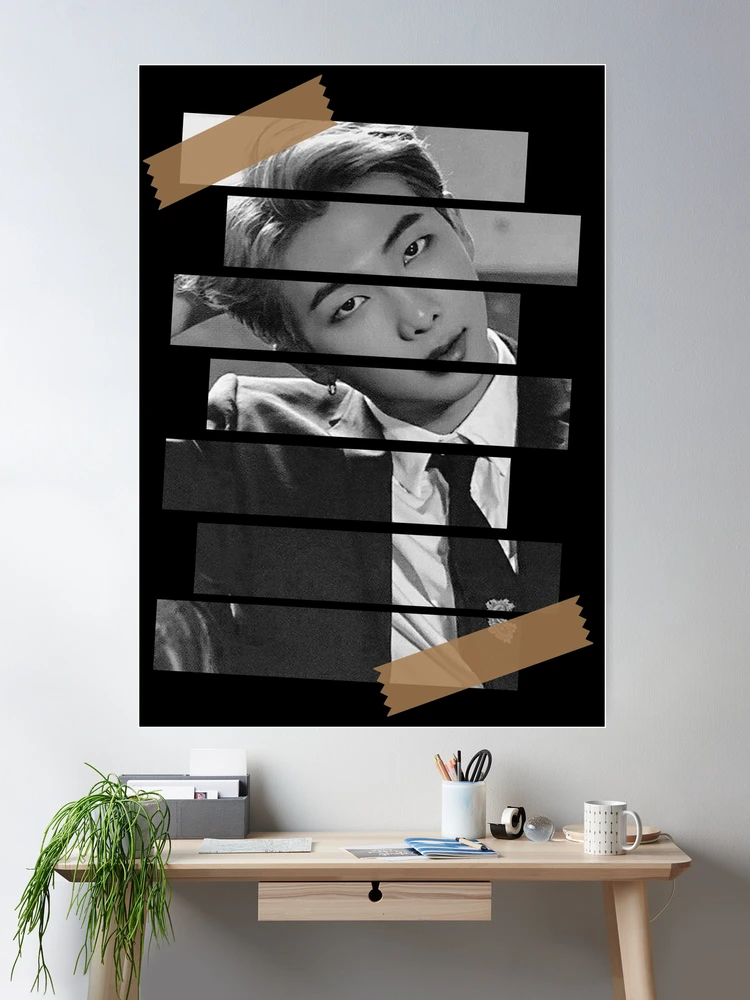 Kim Namjoon BTS RM Korean Kpop Monochrome Stripe Design