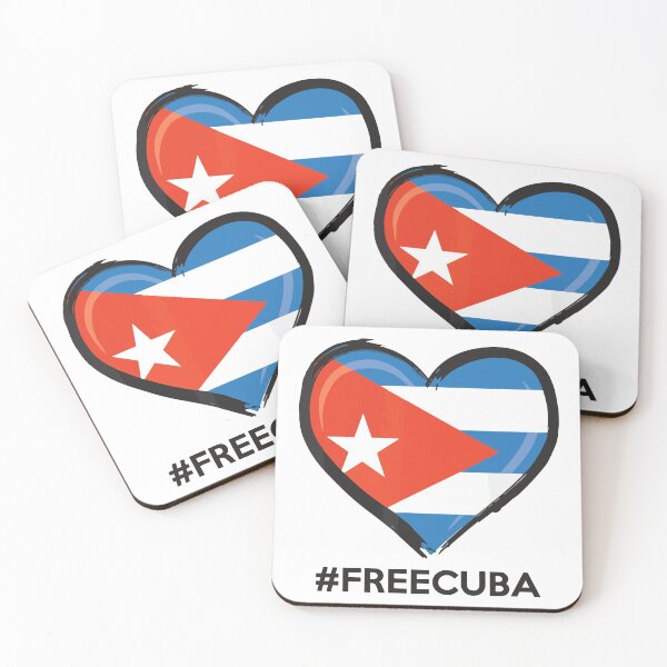 Item preview, Free Cuba Heart Bandera Cubana SOS Cuba Libre designed and sold by designbychow.