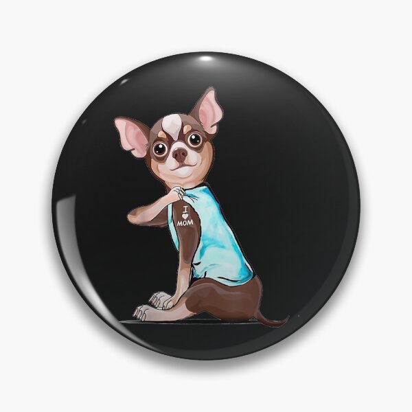 Item preview, I Love Mom Funny Chihuahua Tattooed designed and sold by vergieeai.