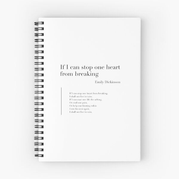 Item preview, If I can stop one heart from breaking by Emily Dickinson designed and sold by wisemagpie.