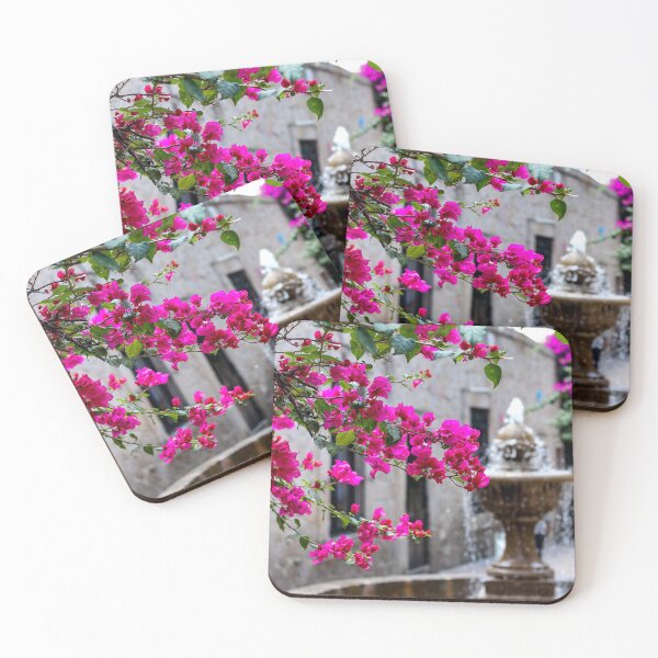Item preview, Bougainvillea and Fountain  designed and sold by Cat Calhoun.