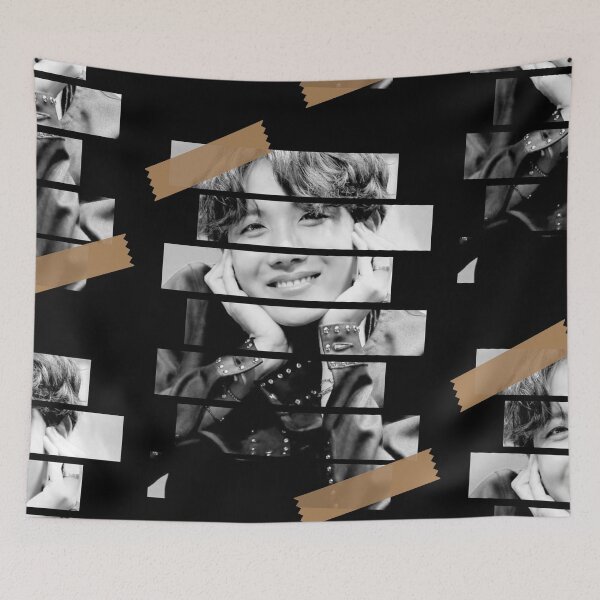 Item preview, Jung Hoseok BTS JHope Korean Kpop Monochrome Stripe Design designed and sold by Piosenka Art.