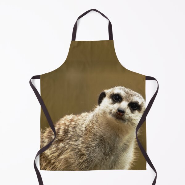 Item preview, Meerkat Suricata suricatta looking curiously on a brown blurred background designed and sold by Michaelerch.