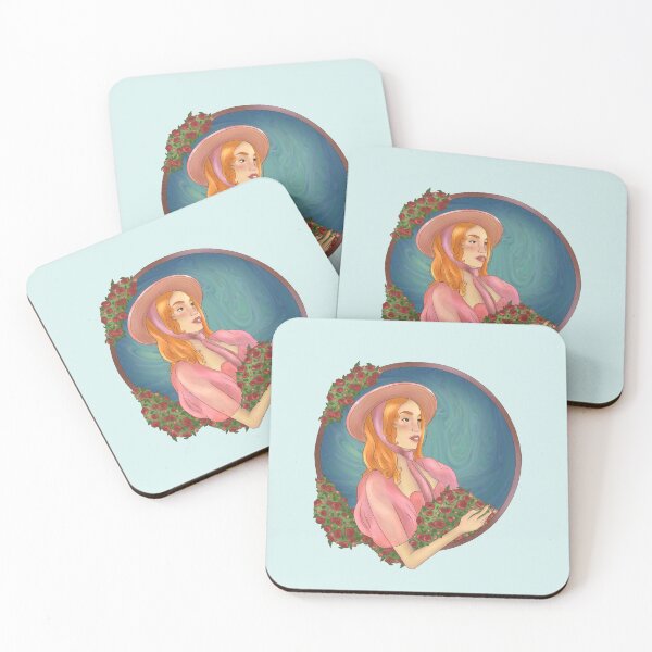 Aperçu de l'œuvre Fille Cottagecore en rose créée et vendue par LockettStudio.