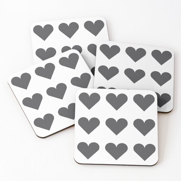 Item preview, Large CHARCOAL GREY and WHITE LOVE HEARTS designed and sold by RachelMacht.