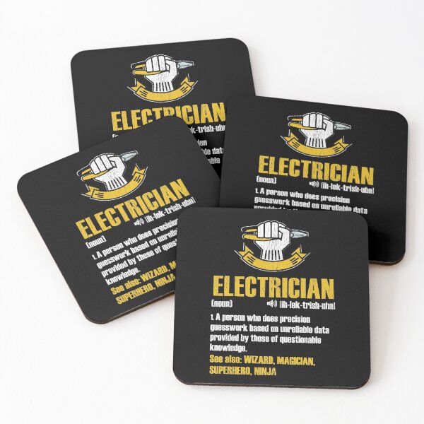 Item preview, Electrician Definition; Precision Guesswork... See also: Wizard, Magician, Superhero, Ninja designed and sold by TeesYouWant.