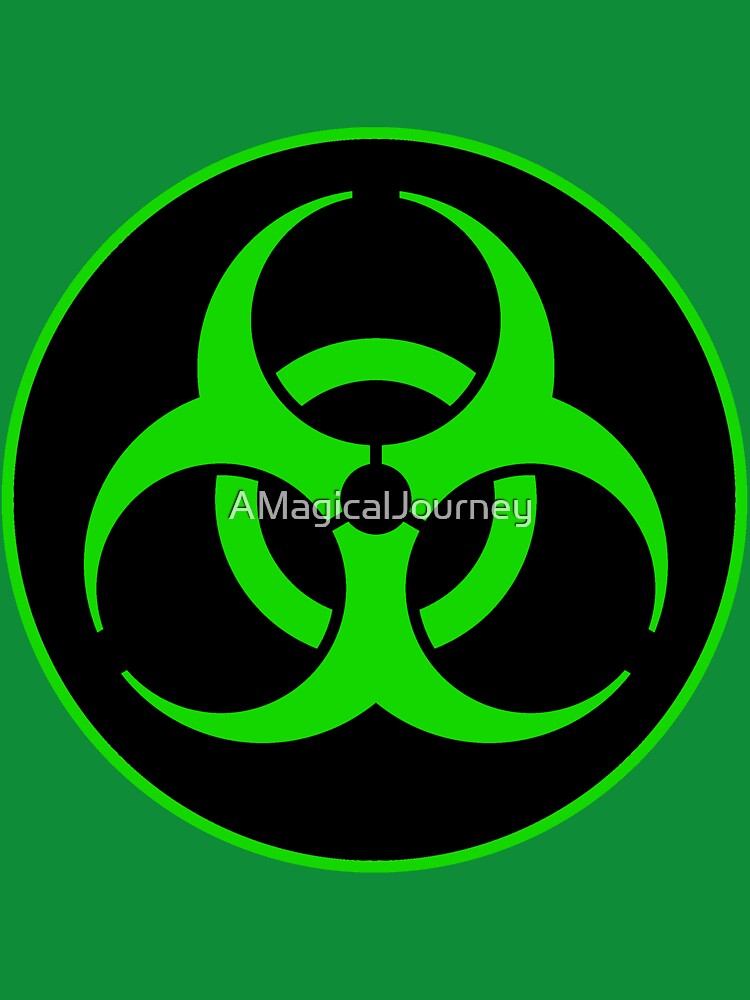 Thumbnail 7 von 7, Classic T-Shirt, Sauberes Biohazard-Symbol Grün - Wissenschafts-Nerd designt und verkauft von AMagicalJourney.