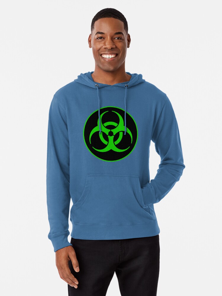 Thumbnail 1 von 5, Leichter Hoodie, Sauberes Biohazard-Symbol Grün - Wissenschafts-Nerd designt und verkauft von AMagicalJourney.
