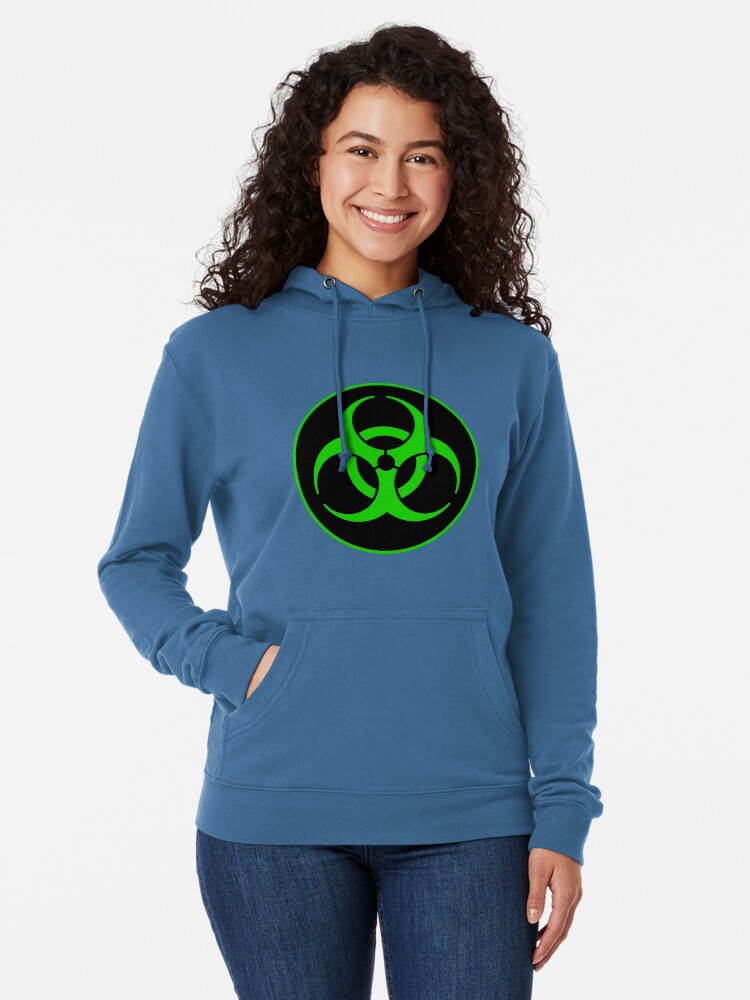 Thumbnail 2 von 5, Leichter Hoodie, Sauberes Biohazard-Symbol Grün - Wissenschafts-Nerd designt und verkauft von AMagicalJourney.