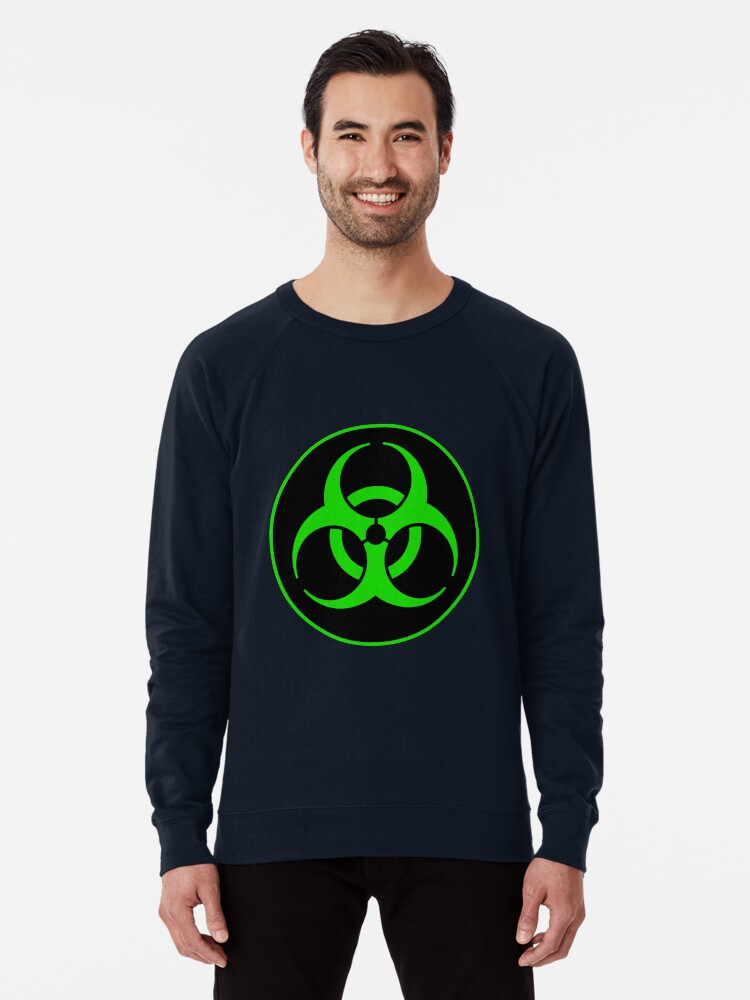Thumbnail 1 von 5, Leichter Pullover, Sauberes Biohazard-Symbol Grün - Wissenschafts-Nerd designt und verkauft von AMagicalJourney.