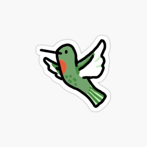 Item preview, Mini Adorable Ruby Green Hummingbird designed and sold by mini-stickers.