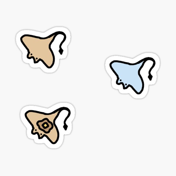 Item preview, Cute Little Manta Ray Stingray Sticker Pack designed and sold by mini-stickers.