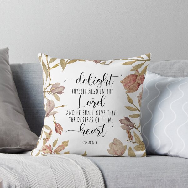 Item preview, Psalm 37:4 KJV - Delight thyself also in the Lord Floral designed and sold by amazingjoy.
