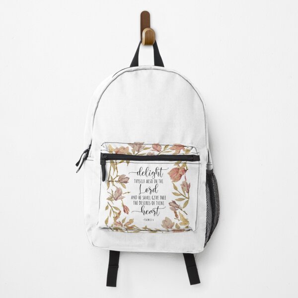 Item preview, Psalm 37:4 KJV - Delight thyself also in the Lord Floral designed and sold by amazingjoy.