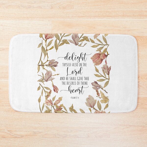 Item preview, Psalm 37:4 KJV - Delight thyself also in the Lord Floral designed and sold by amazingjoy.