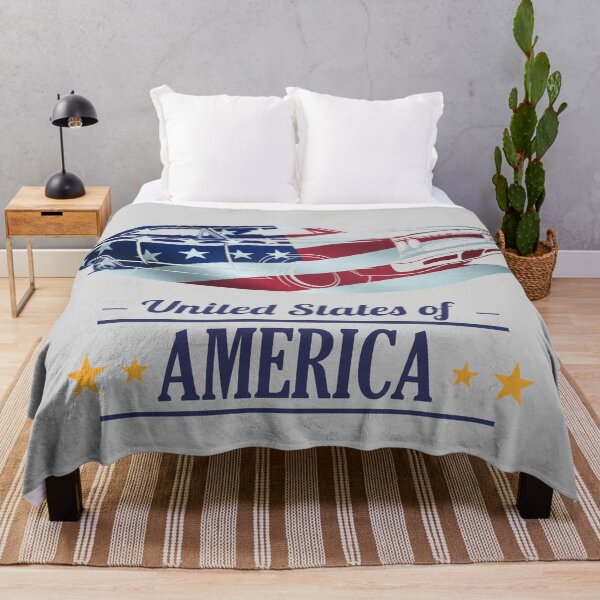 Artikelvorschau, USA, Auto mit amerikanischer Flagge entworfen und verkauft von SLGreenArrow.