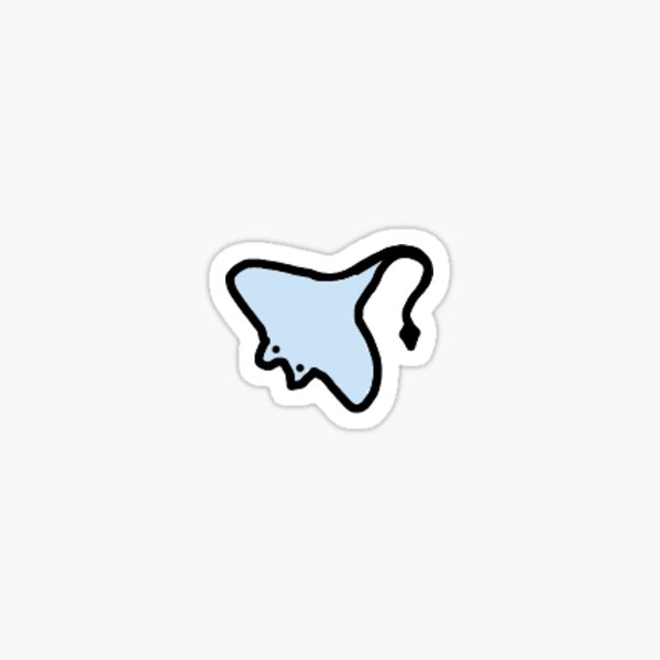 Item preview, Mini Blue Stingray Manta Ray Adorable designed and sold by mini-stickers.