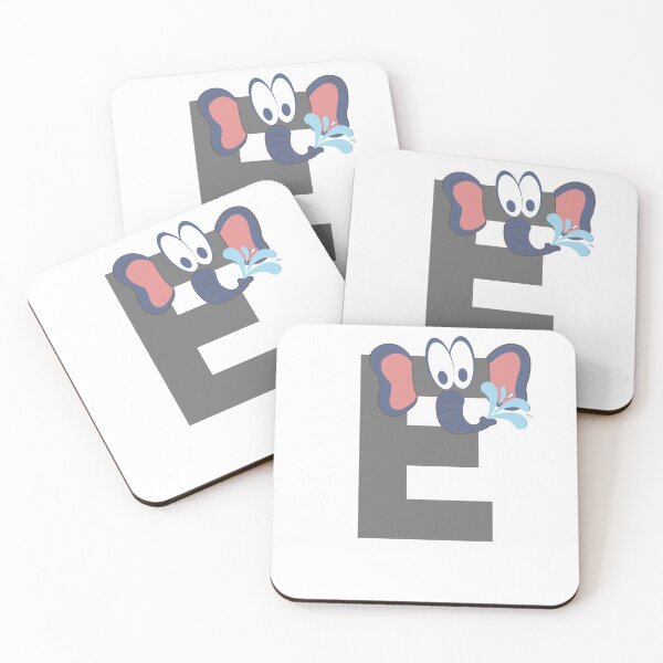 Item preview, E letter Design (Elephant) designed and sold by YSINSHOP ⭐⭐⭐⭐⭐.