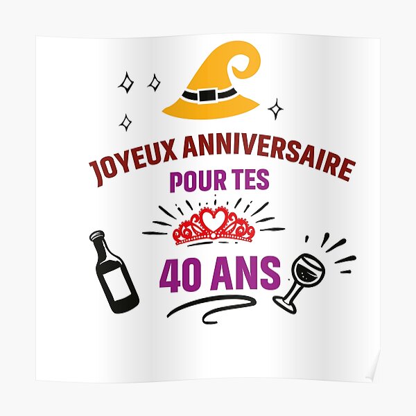 Joyeux Anniversaire Posters Redbubble