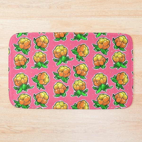 Item preview, Cloudberries pattern on pink background  designed and sold by weilertsen.