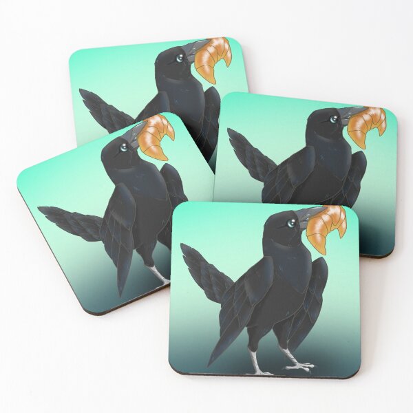 Item preview, Cute croissant crow designed and sold by FrostySilver.
