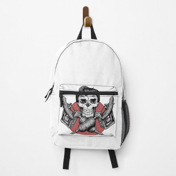 Item preview, skull with tattoo machine designed and sold by Goba Bali Studio.