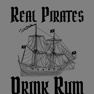Vorschaubild zum Design Real Pirates Drink Rum Funny Pirate Theme Drunk Pirate Gear von DynamicDesign