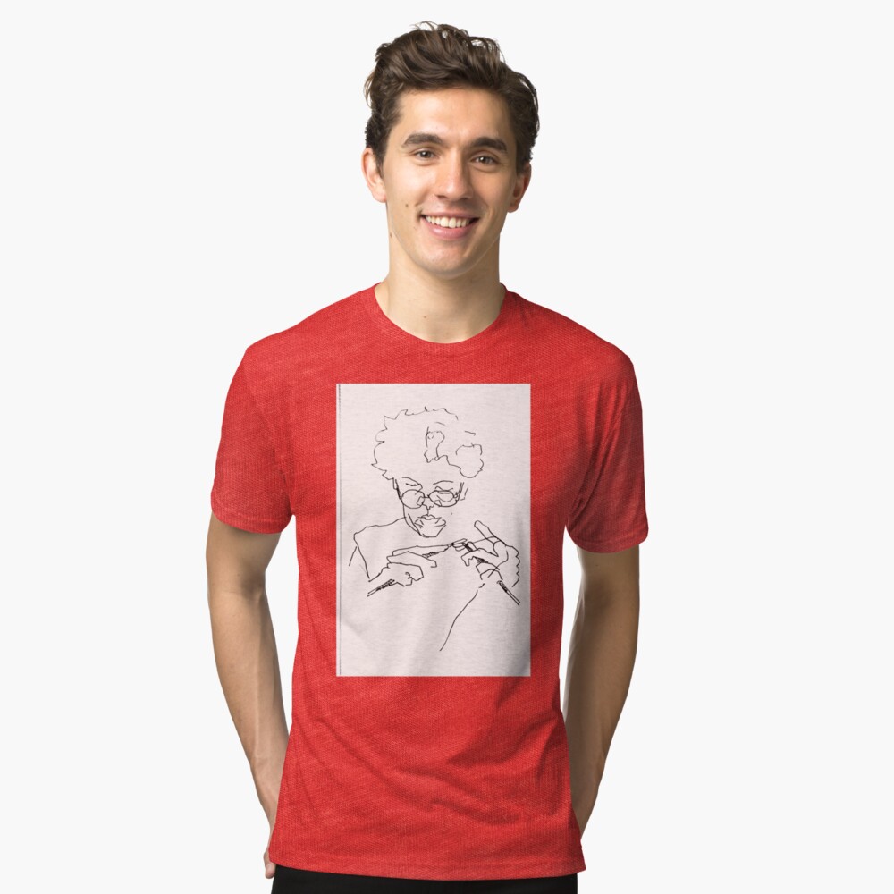 Knitting with concentration Tri-blend T-Shirt