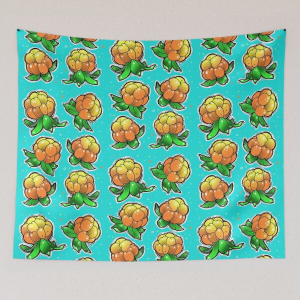Item preview, Cloudberry uneven pattern with turquoise contrast designed and sold by weilertsen.