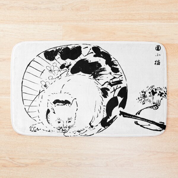 Item preview, Cat and fan - Japanese prints designed and sold by WordArtDesign.