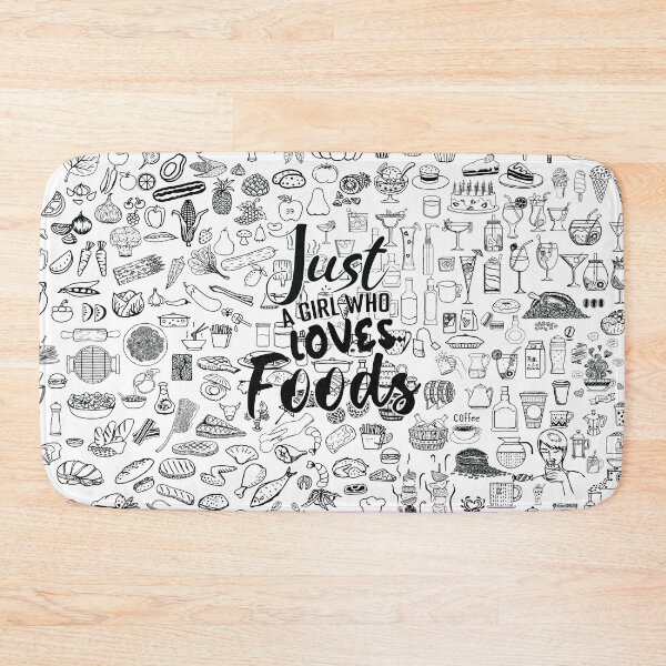 Item preview, Just a girl who loves foods pattern design for foodies & food lovers or girls designed and sold by Decconer.