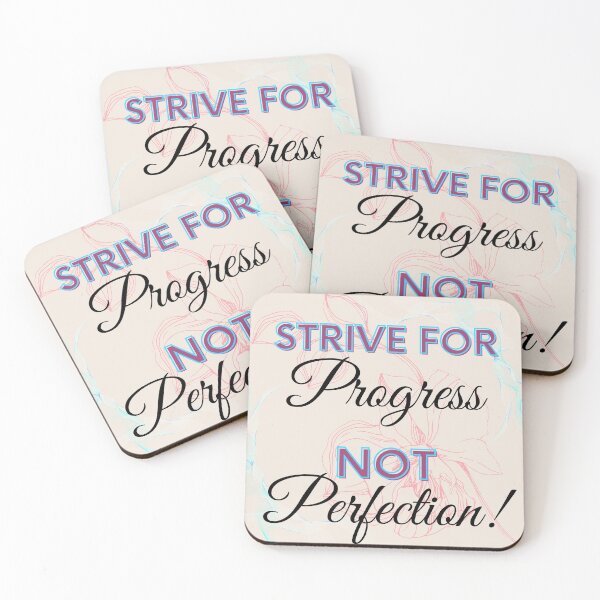 Item preview, The Strive for Progress not Perfection! designed and sold by ElMarisa.