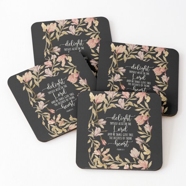 Item preview, Psalm 37:4 KJV - Flowers and Leaves B designed and sold by amazingjoy.