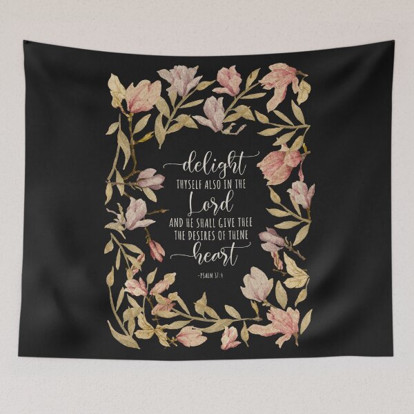 Item preview, Psalm 37:4 KJV - Flowers and Leaves B designed and sold by amazingjoy.