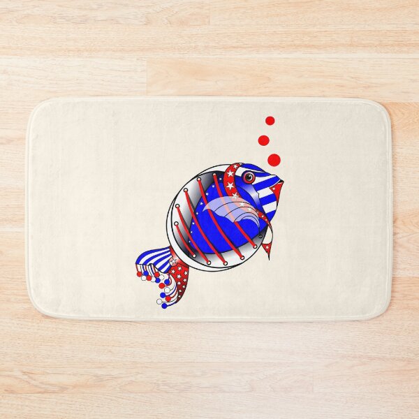 Item preview, Alvesart - Fish in the colors of the US flag designed and sold by Alvesart.
