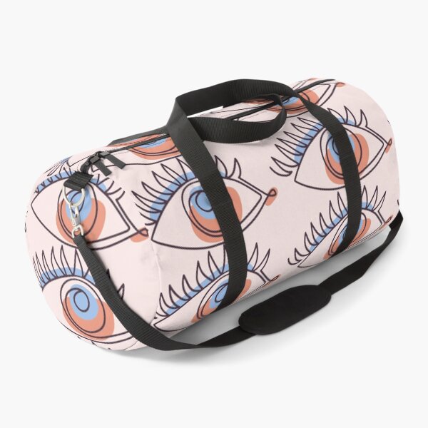 Eye In Abstract Continuous Line Art Duffle Bag