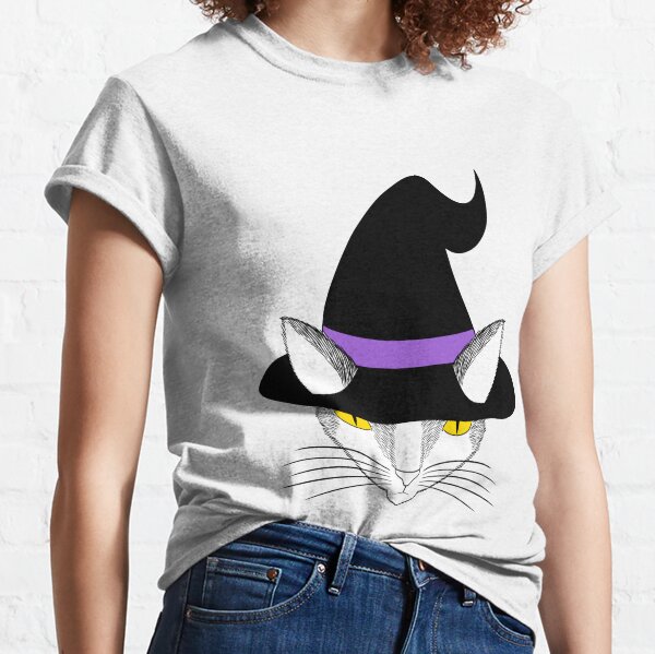 Graphic Witch Kitty in Nonbinary Colors Classic T-Shirt