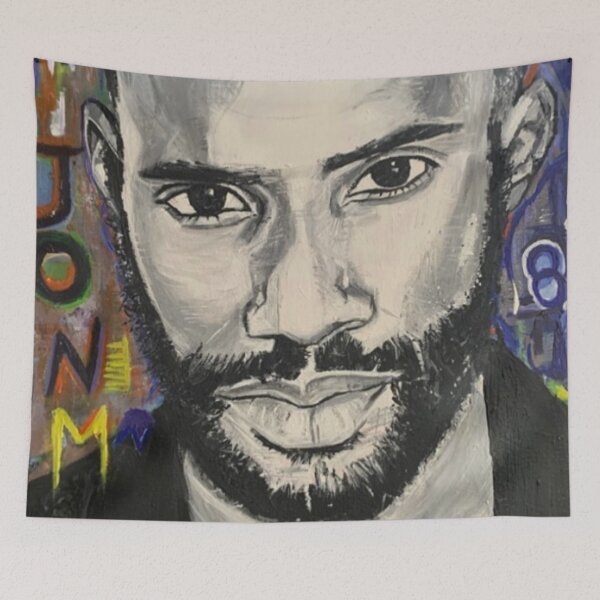 Item preview, Jon, an acrylic portrait painting. designed and sold by Art With Impact – Statement Art & Apparel for Deep Thinkers.
