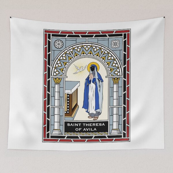 Item preview, ST THERESA OF AVILA under STAINED GLASS designed and sold by CatholicSaints.