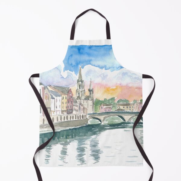 Item preview, Cork Cityview with River Lee and Bridge designed and sold by artshop77.