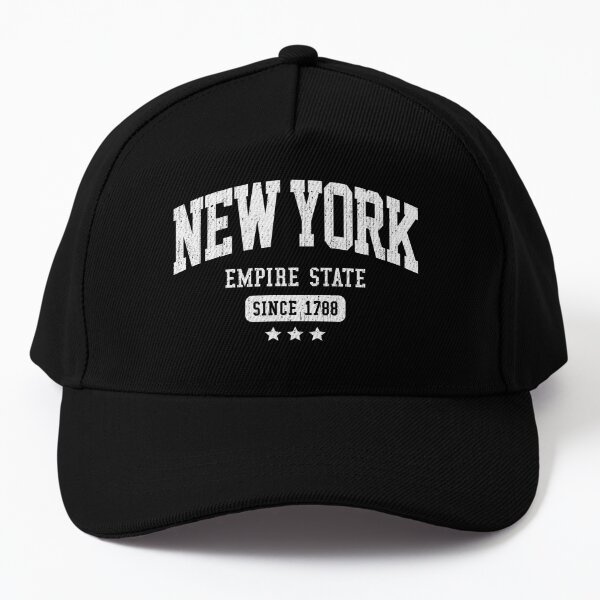 New York Empire State Since 1788 Vintage Weathered Baseball Cap