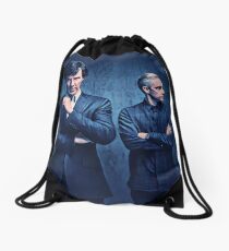 Sherlock and John Drawstring Bag