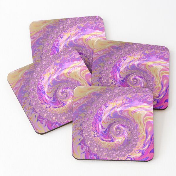 Item preview, Vibrant Trippy Groovy Pink Orange and Purple Spiral Fractal Abstract Digital Art designed and sold by Kaleiope Studio.