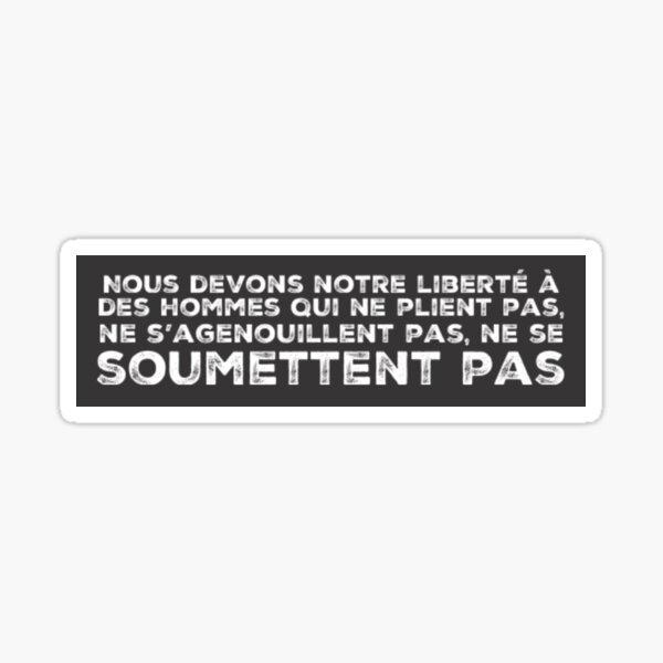 Liberte De Gaulle Sticker
