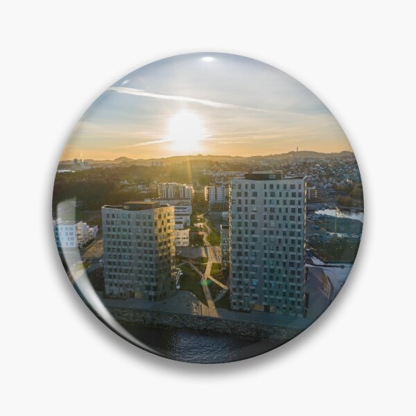 Item preview, Beautiful sunfall with modern buildings in Stavanger designed and sold by Trendy Merch 90.